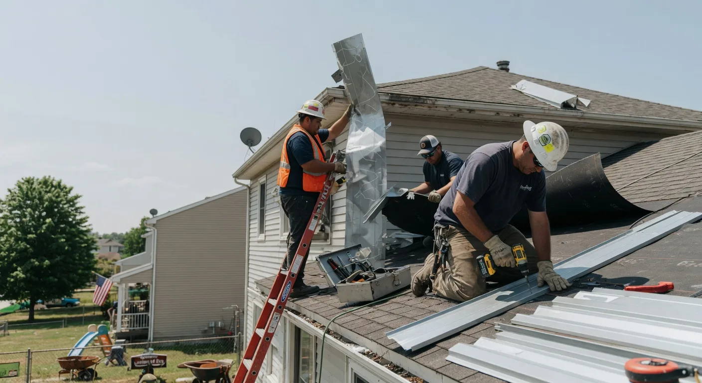 Storm Damage Metal Roof Repair in Buck Creek, IN